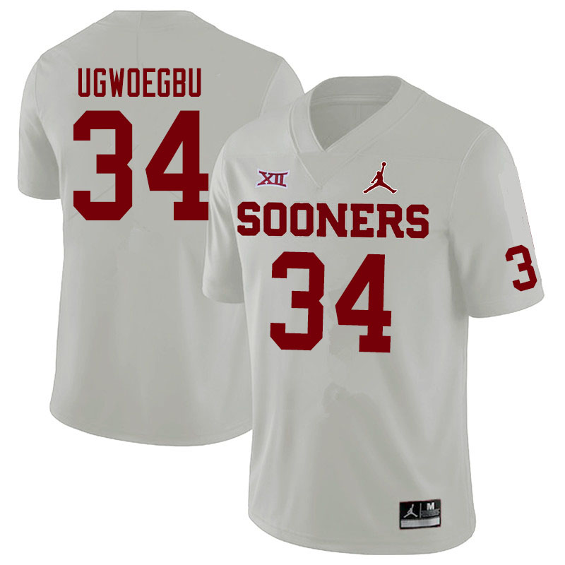 Oklahoma Sooners #34 David Ugwoegbu College Football Jerseys Sale-White